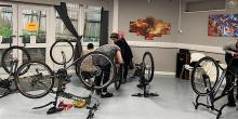 Bikes in bike workshop